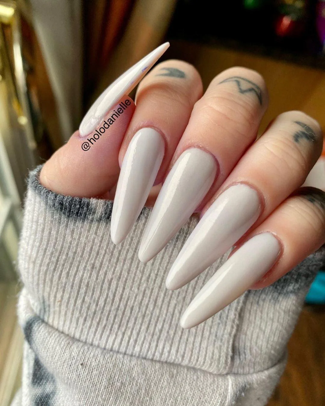 Gel Extension Tips - Stiletto ♥︎ Cream ♥︎ Long - Image 10