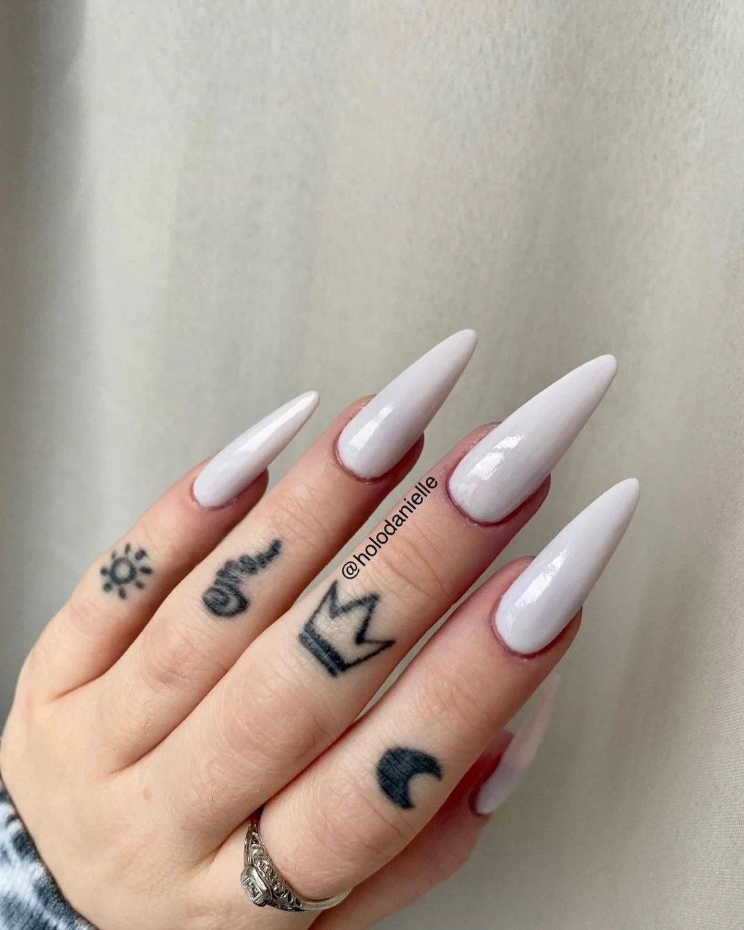 Gel Extension Tips - Stiletto ♥︎ Cream ♥︎ Long - Image 16