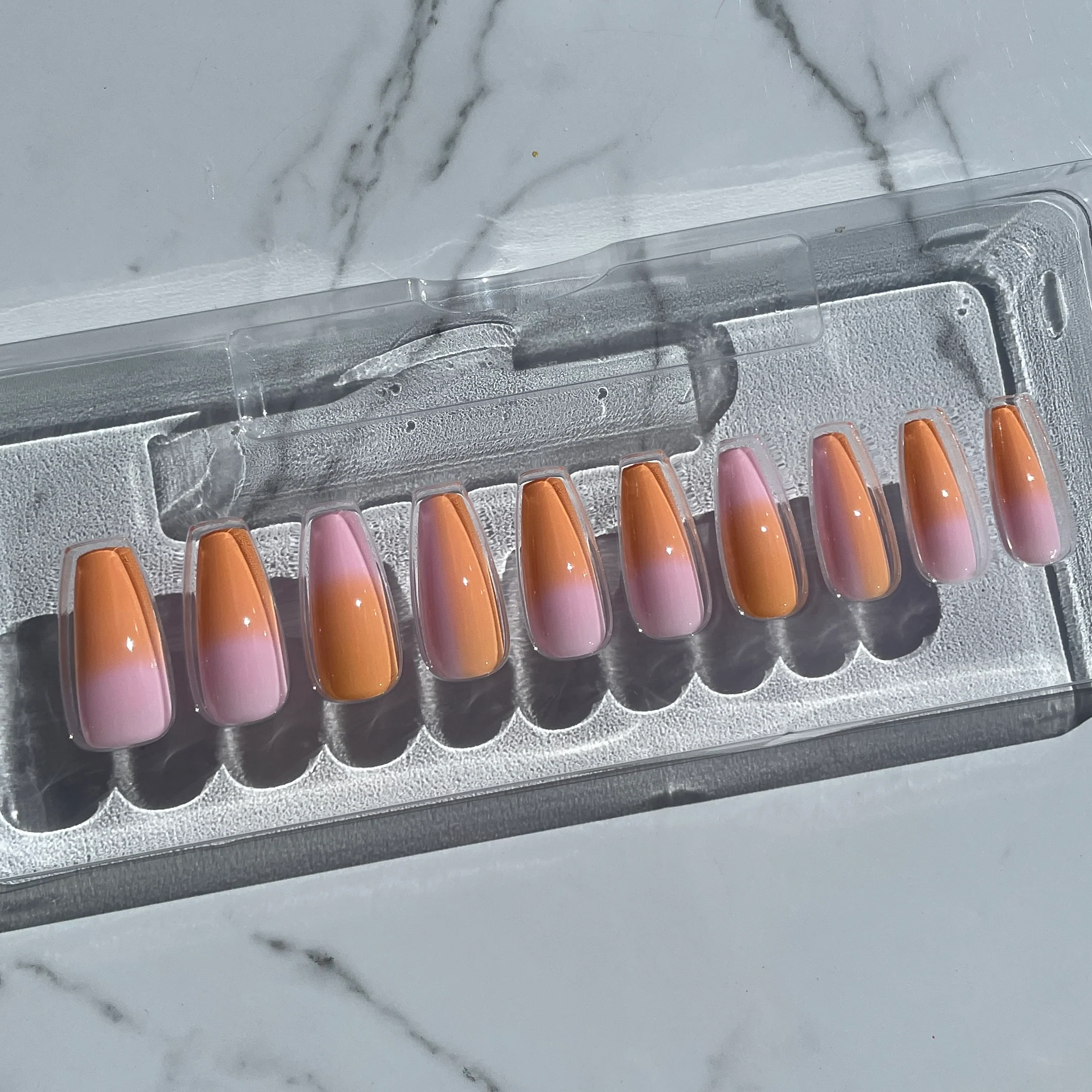 Peach Sorbet Press Ons - Image 3